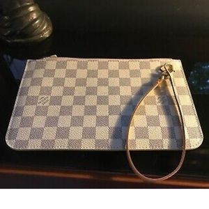 New Louis Vuitton wristlet Damier Azur Canvas